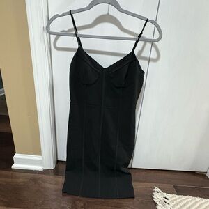 Black Spaghetti Strap Mini Dress